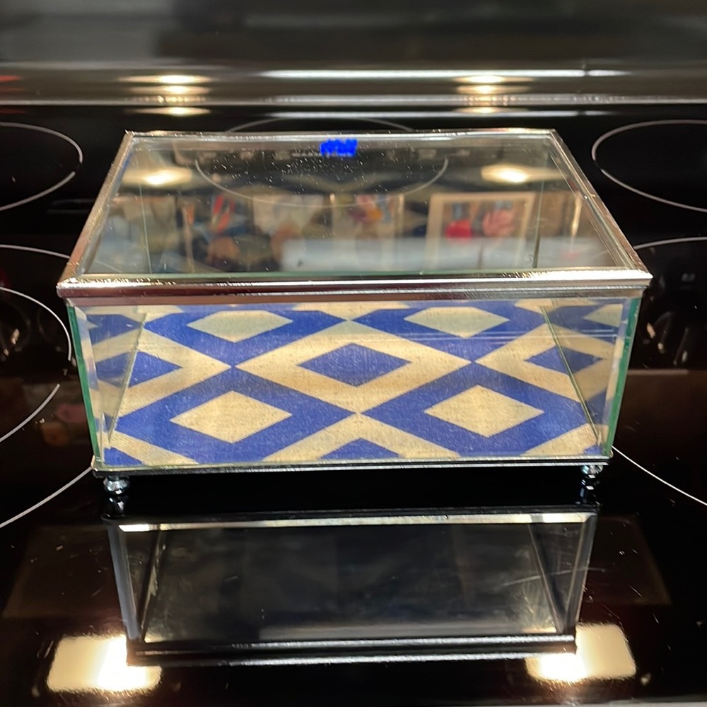 Hobby lobby, glass rectangle, knickknack box